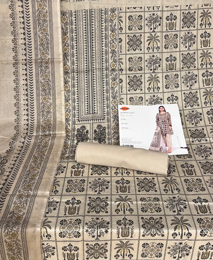 PURE ORIGINAL KHADI LAWN UNSTITCHED MATERIAL- SRH001