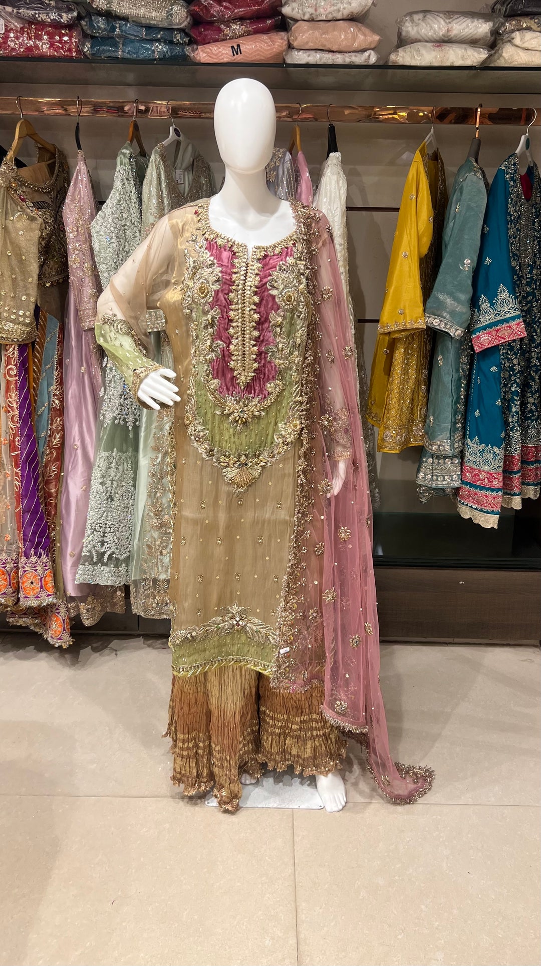PAKISTANI KHUDABAKSH DESIGNER SUIT - KH01