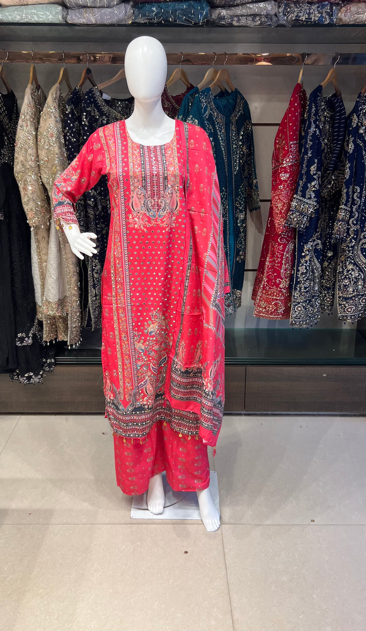 PURE CREPE DESIGNER SUIT-IKKN02